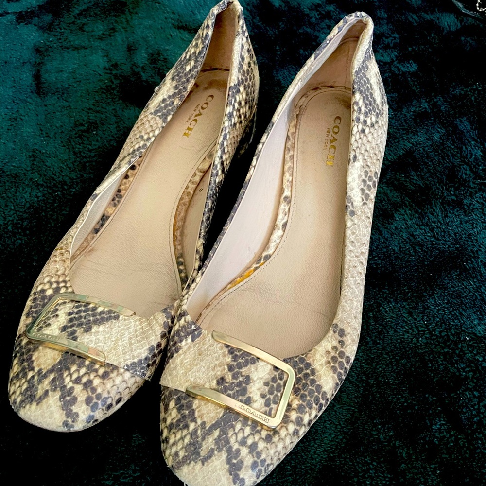 Coach SnakeSkin Leather Heels